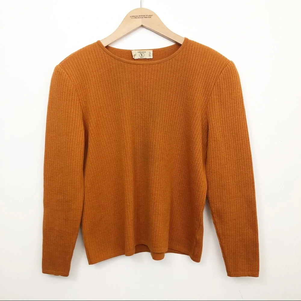 Valentino Vintage Sweater Button Caramel - Picture 1 of 8